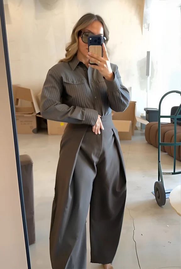 Striped shirt and pants set